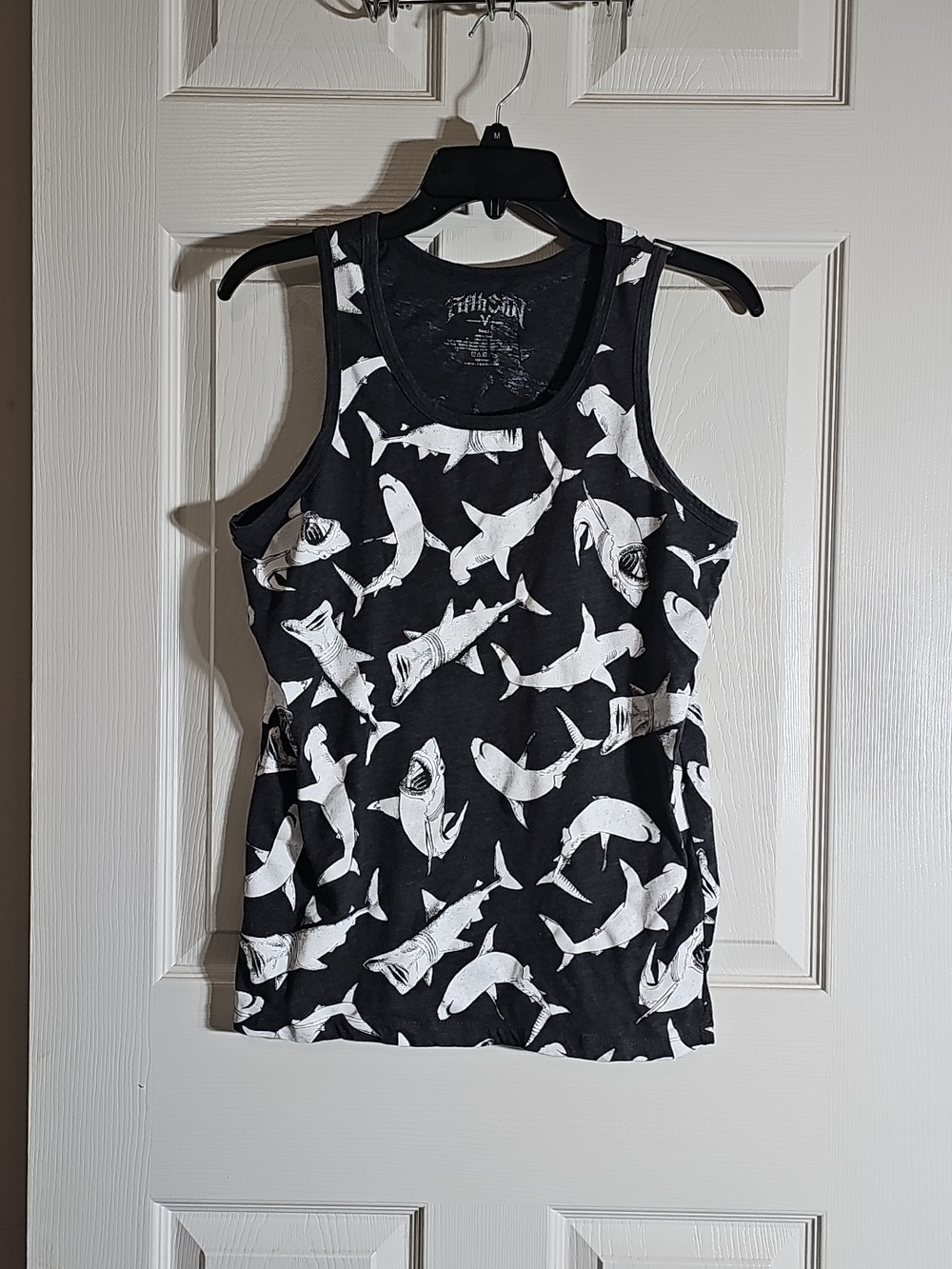 Fifth Sun Shark Muscle Tank Tee Unisex Size S